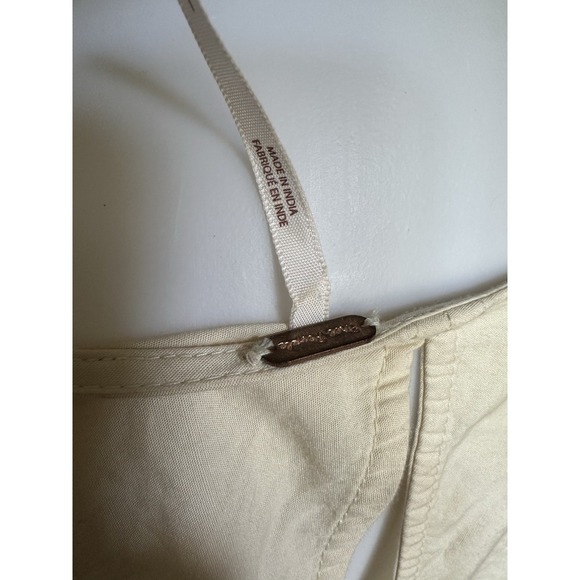 FREE PEOPLE Mini Obsessions Embroidered Dress Ivory Women's Size Large - Picture 9 of 9